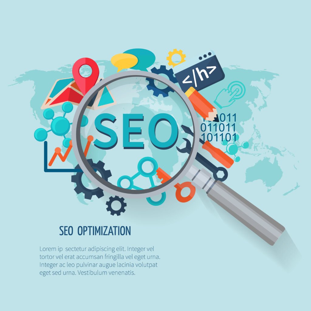 Seo Marketing Flat